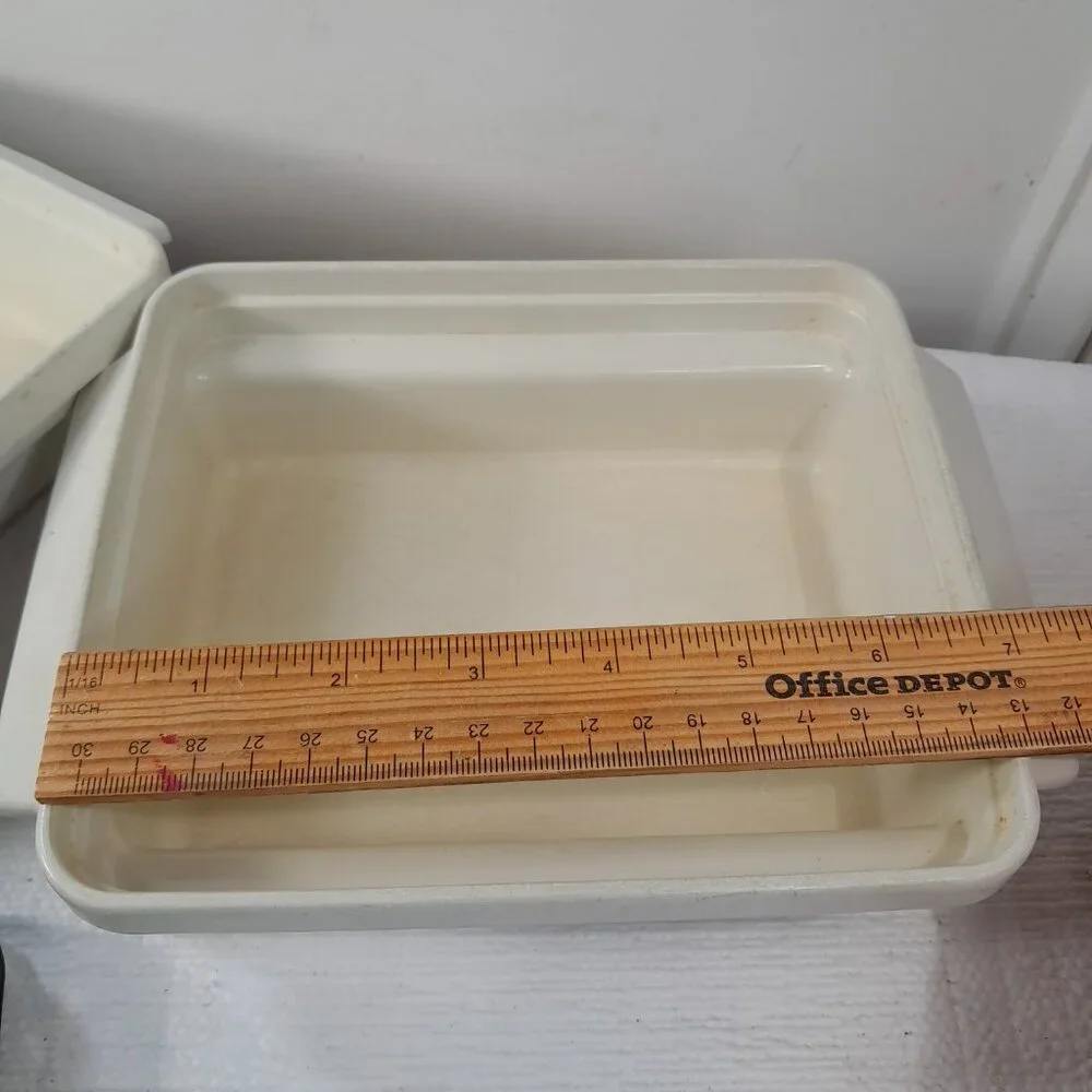 Vintage Litton Ware Conventional Oven‎ Microwave Lidded Cookware set 2 w/ lids
